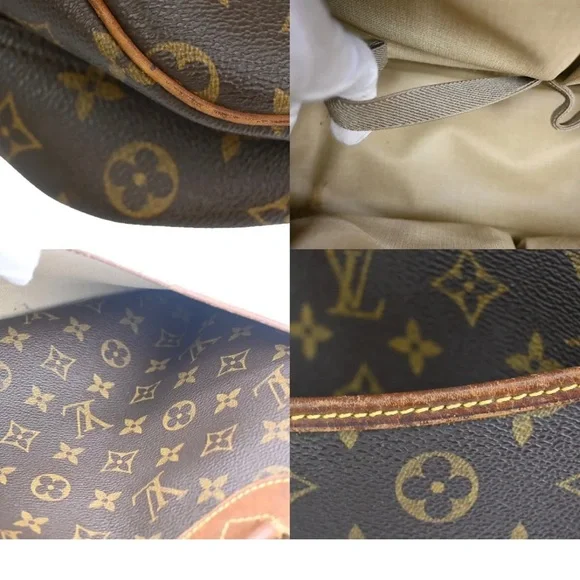 LOUIS VUITTON LV Logo Deauville Hand Bag Monogram Leather Brown M47270 64JH796 - Picture 12 of 16